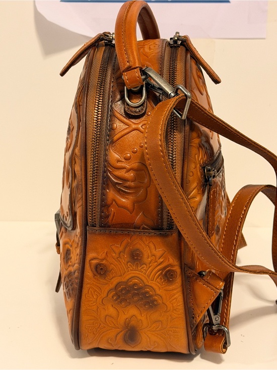 NWOT IVTG Embossed Leather Crossbody Backpack main image 5